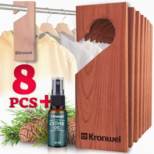 Aromatic Cedar Blocks for Clothes Storage w/ Cedar Oil, Red Cedar Wood Hang Ups for Closets & Drawers, Cedar Closet & Drawer Fresheners Set